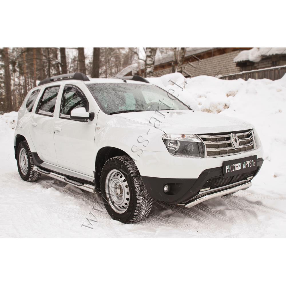 Накладки на ковролин порогов Renault Duster 2010-2014 (I поколение)
