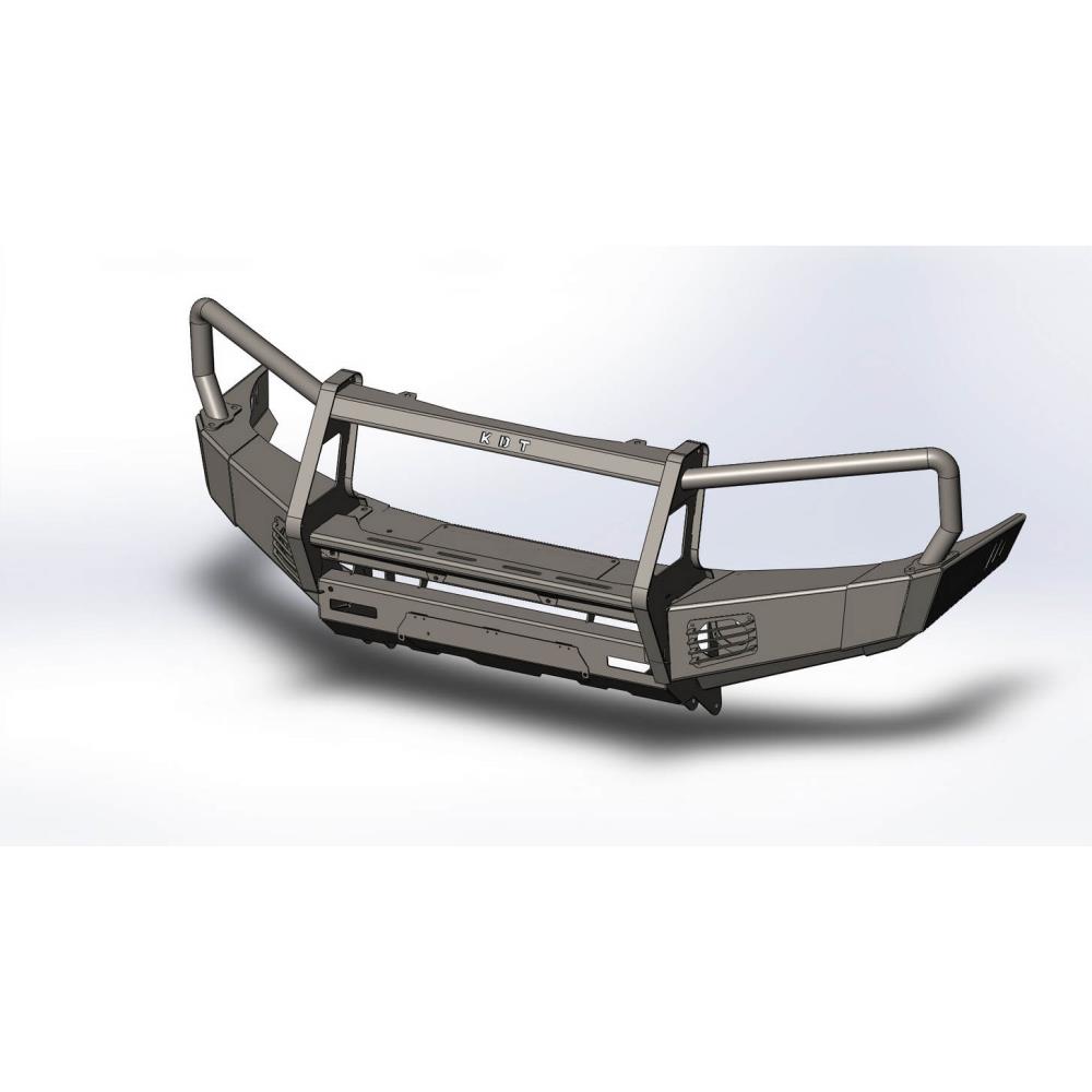 Передний силовой бампер II поколения с кенгурином алюминиевый - Toyota Land Cruiser 200.