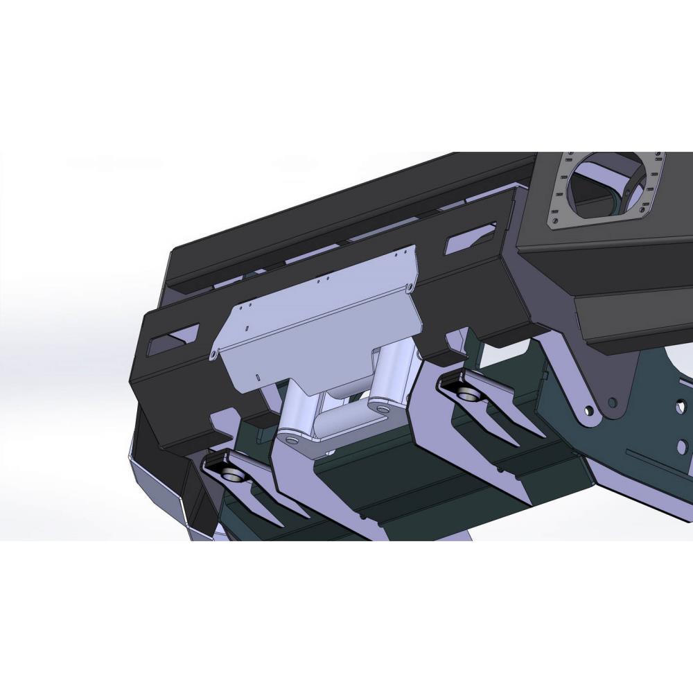 Передний силовой бампер II поколения с кенгурином алюминиевый - Toyota Land Cruiser 200.