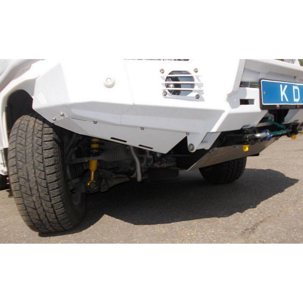 Передний силовой бампер II поколения с кенгурином алюминиевый - Toyota Land Cruiser 200.