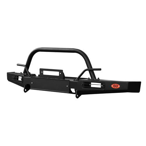 Передний силовой бампер на УАЗ "Буханка" с площадкой под лебёдку и съёмной дугой