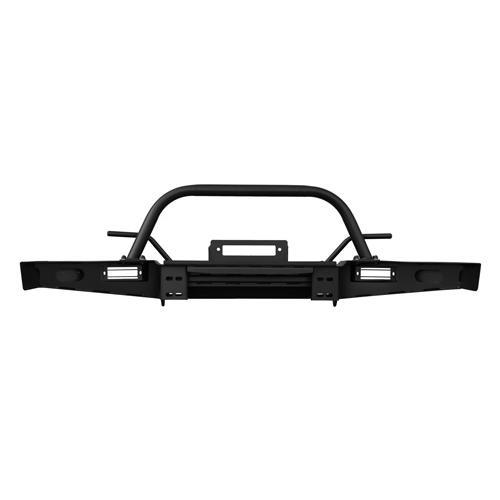 Передний силовой бампер на УАЗ "Буханка" с площадкой под лебёдку и съёмной дугой