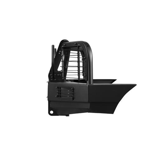 Передний силовой бампер с защитной дугой и вертикальной площадкой лебёдки на рестайлинговый УАЗ «Патриот» 2014