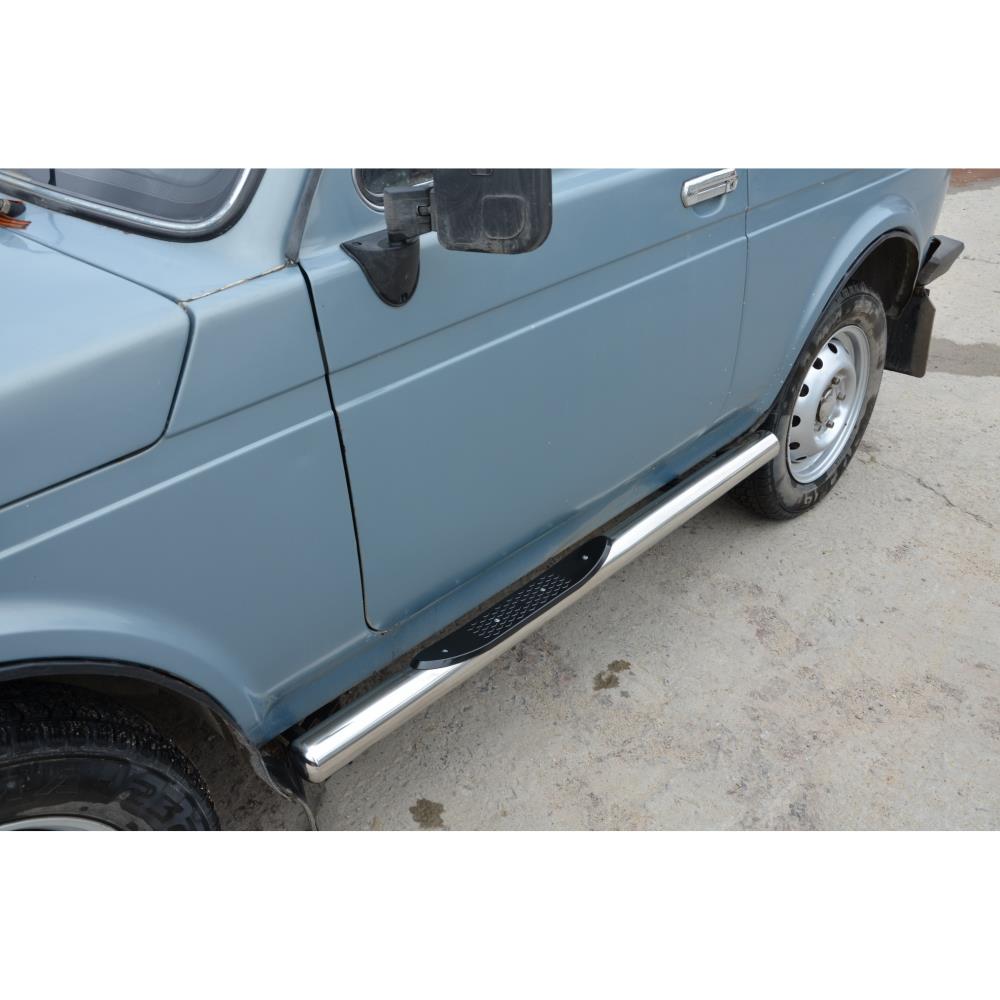 Порог труба с проступью Lada (ВАЗ) Niva 2121