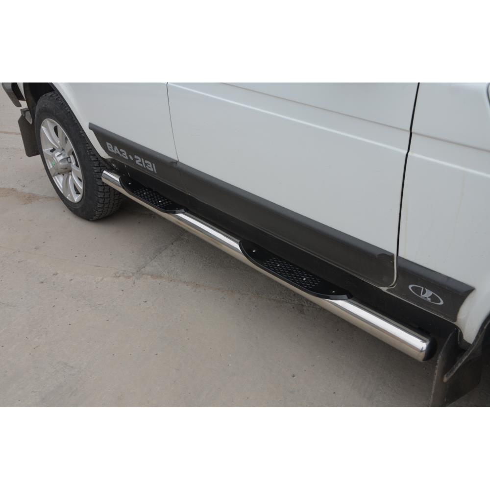 Порог труба с проступью Lada (ВАЗ) Niva 2131