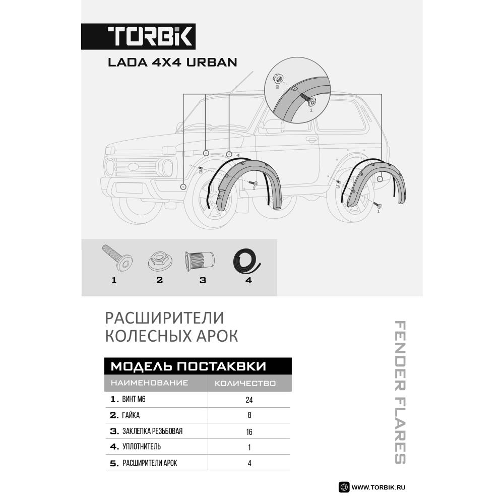 РАСШИРИТЕЛИ АРОК LADA NIVA 4×4 3D (РЕЗАННЫЕ) 100ММ