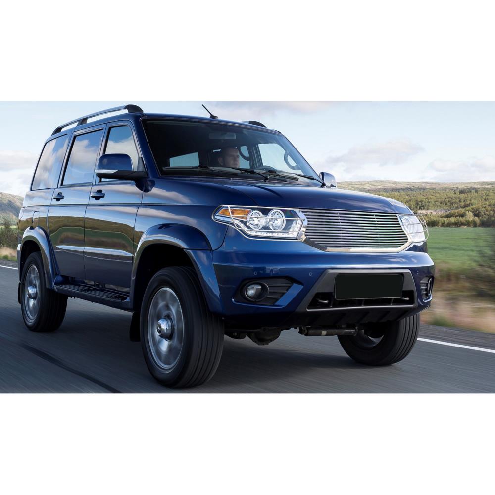 РЕШЁТКА "ЛАМЕЛЬ" РЕСТ С ЗАЩИТОЙ ФАР на УАЗ-Патриот 2015-