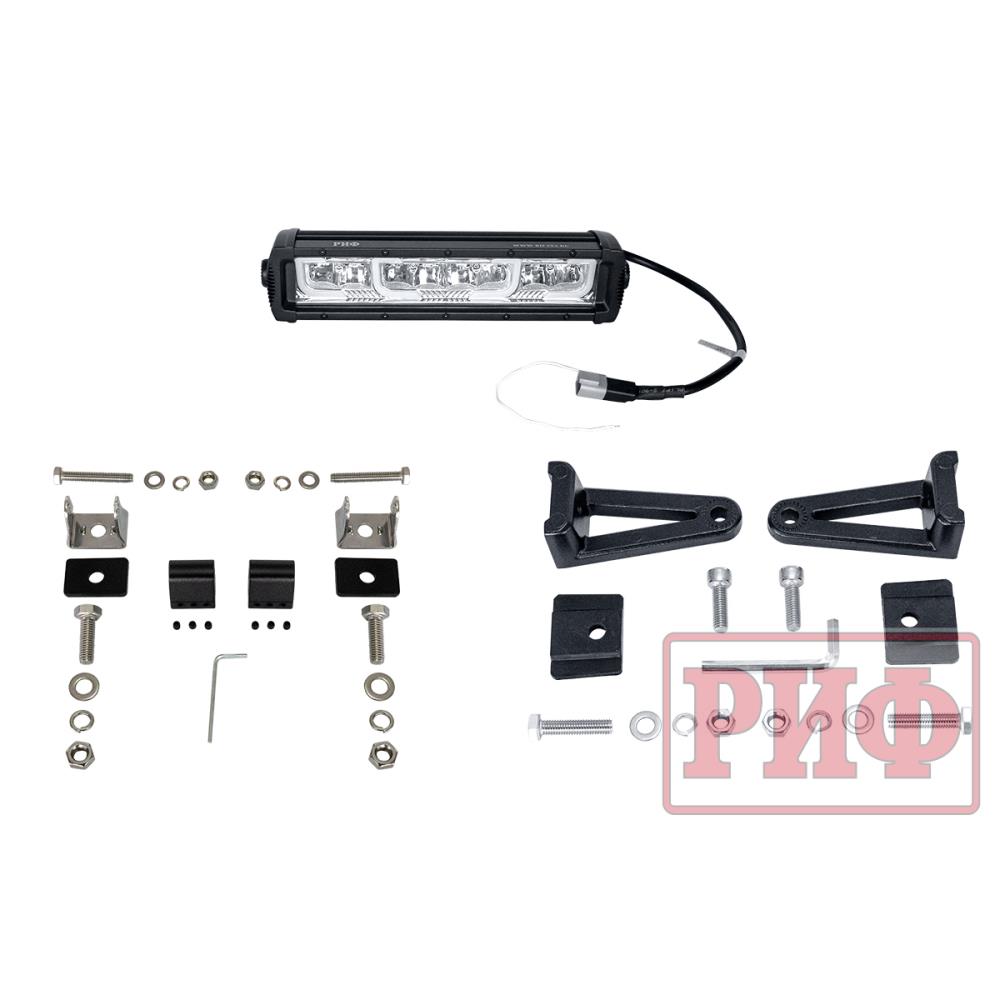 Светодиодная фара водительского света РИФ с ДХО 307 мм 64W