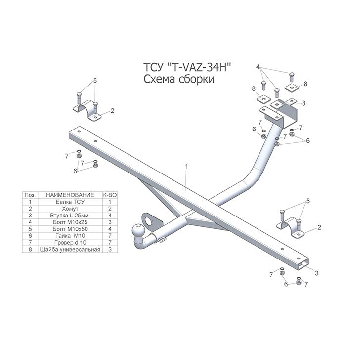 ТСУ для 2121 (профильная труба) (1977-2014)