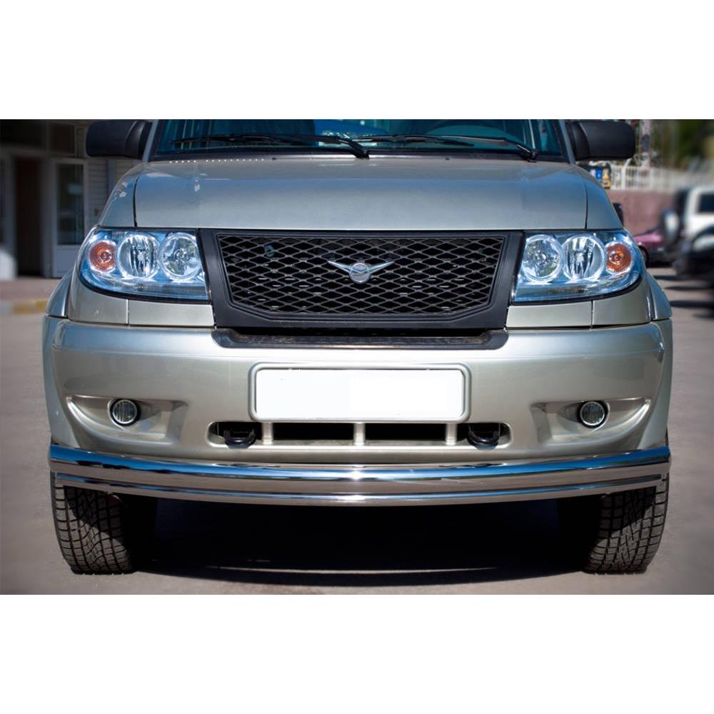 UAZ Patriot 2005-2013 Защита переднего бампера d76/42 (дуга)