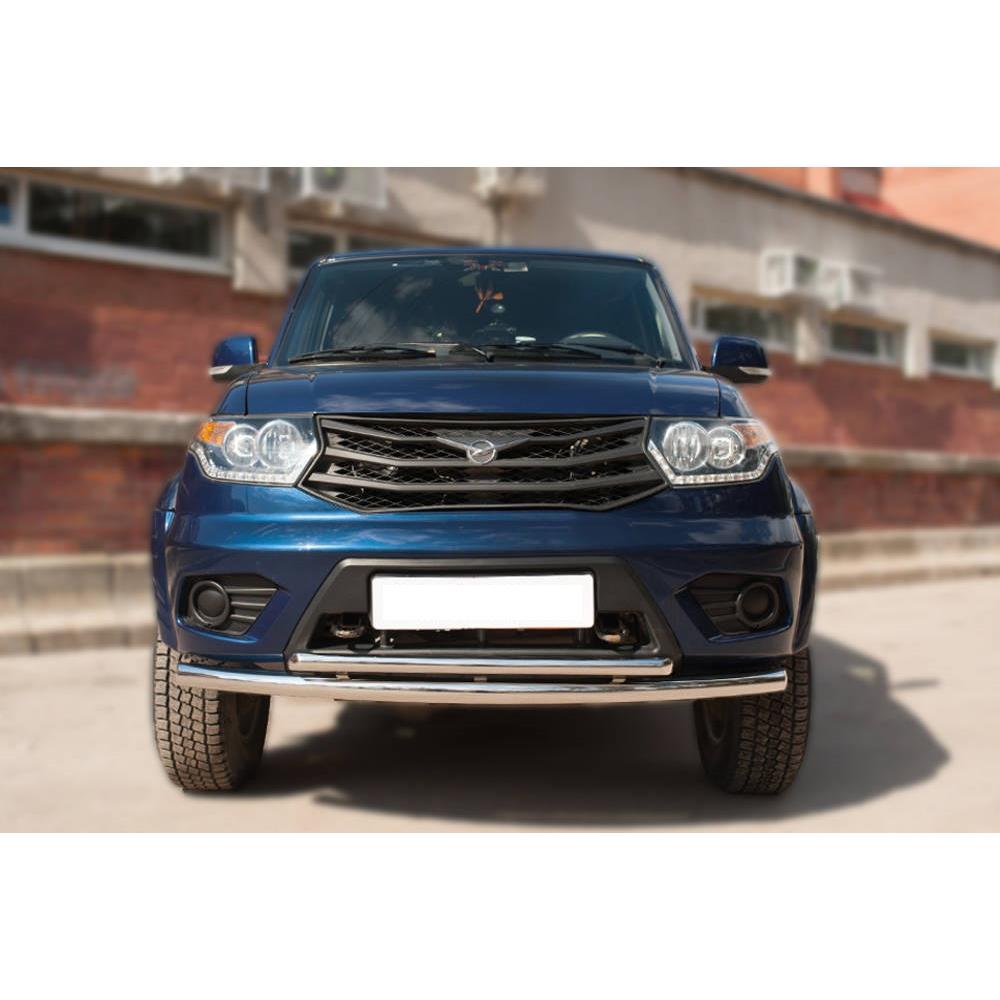 Uaz Patriot 2014 Защита переднего бампера d63 (дуга) d42 (дуга)