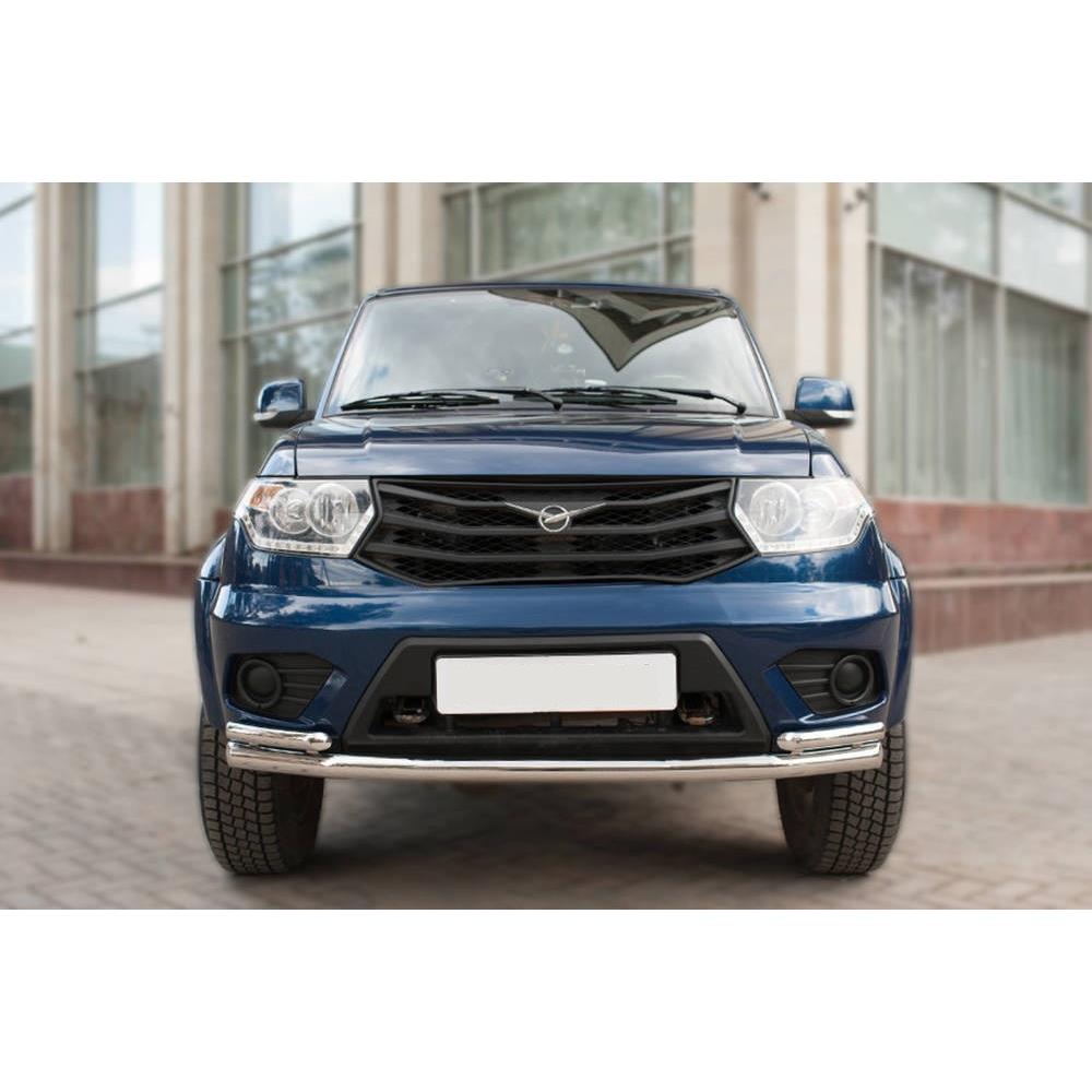 UAZ Patriot 2014 Защита переднего бампера d63 (секции) /42 (дуга)