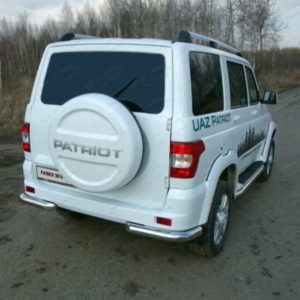 Защита задняя (уголки) 76,1 мм на Патриот от 2014 г.в.