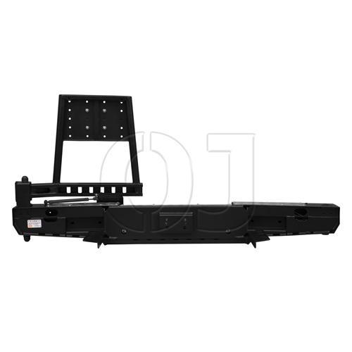 Задний силовой бампер с правой калиткой под запаску и площадкой под лебёдку на УАЗ Буханка с лифтом