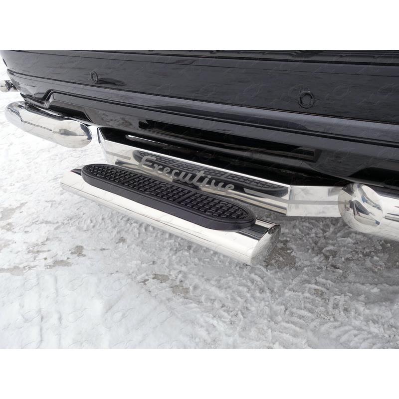 Задняя подножка овальная 120х60 мм (под фаркоп) для TOYOTA Land Cruiser 200 EXECUTIVE 2016-2018