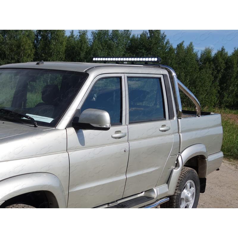 Защита кузова 75х42 мм со светодиодной фарой (только для кузова) UAZ Pickup 2015-