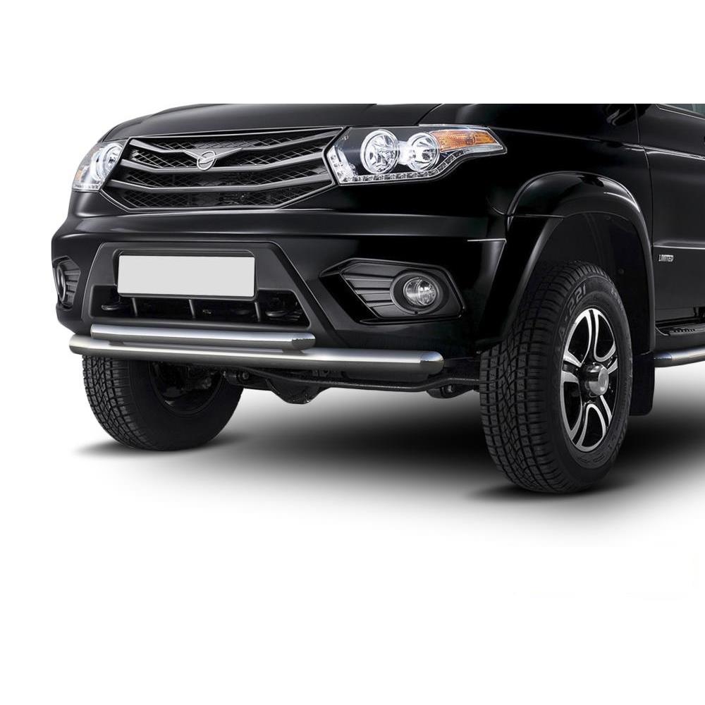 Защита переднего бампера d76+d57 + комплект крепежа