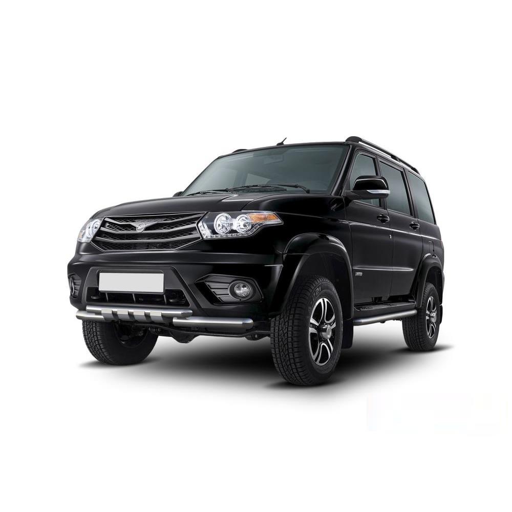 Защита переднего бампера d76+d57 с профильной защитой картера + комплект крепежа