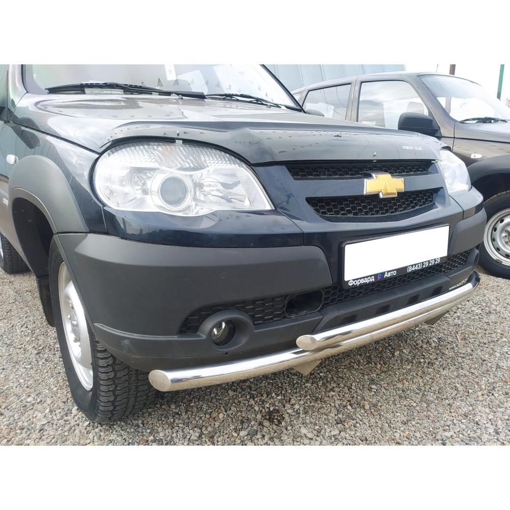Защита переднего бампера "волна" Chevrolet Niva 2010-н.в.