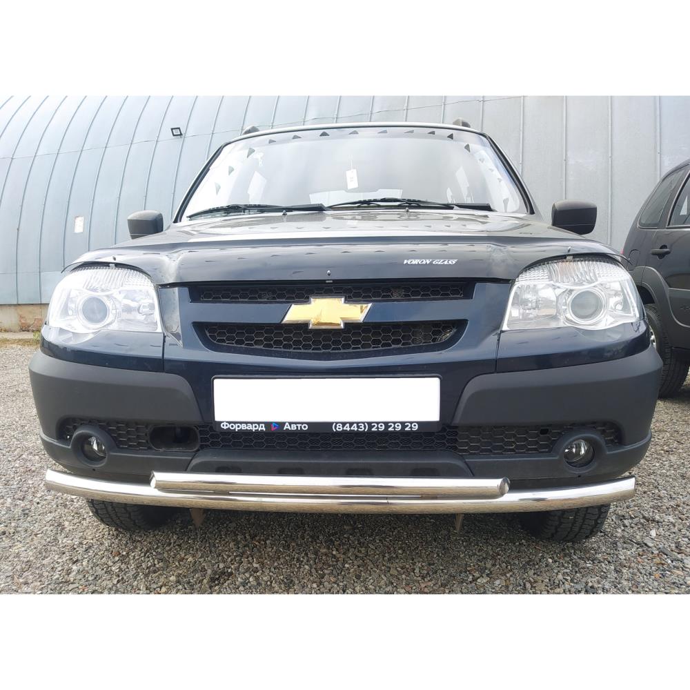 Защита переднего бампера "волна" Chevrolet Niva 2010-н.в.