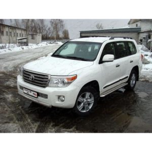 Защита передняя нижняя (короткая) 75х42 мм для TOYOTA Land Cruiser 200 2012-2015