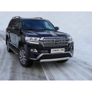 Защита передняя нижняя (овальная короткая) 75х42 мм для TOYOTA Land Cruiser 200 EXECUTIVE 2016-2018