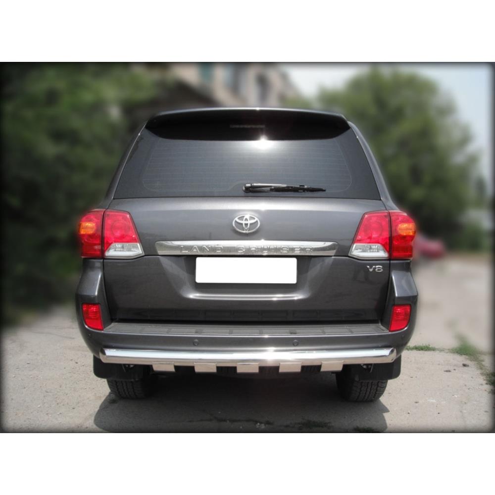 Защита заднего бампера радиусная d-76 с доп.накладками (LCN_11.1)