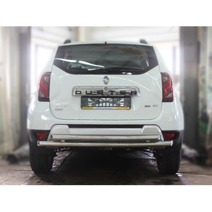 Защита заднего бампера радиусная двойная d-60+53 (без фаркопа) (RD_3.2)