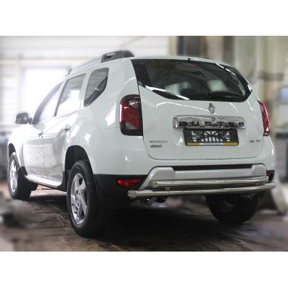 Защита заднего бампера радиусная двойная d-60+53 (без фаркопа) (RDD17_3.2)