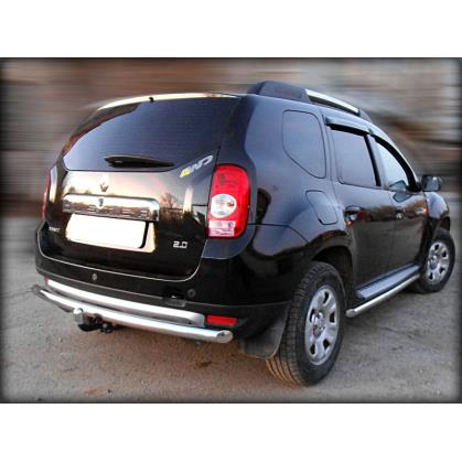 Защита заднего бампера радиусная одинарная d-60 (под фаркоп Baltex) (RD_3)