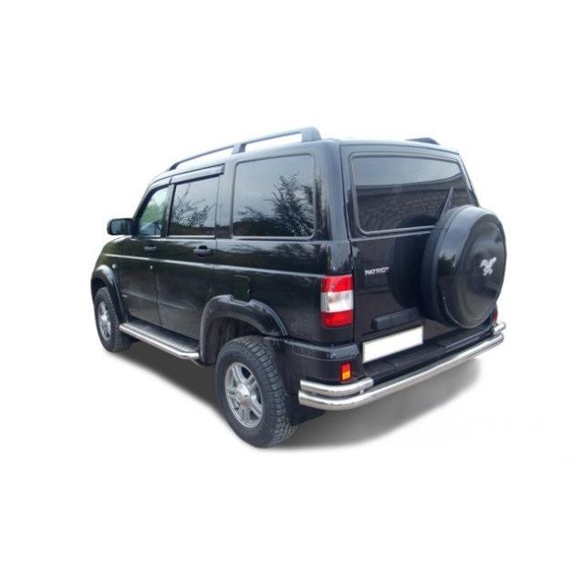 Защита заднего бампера угловая большая УАЗ Patriot 2005