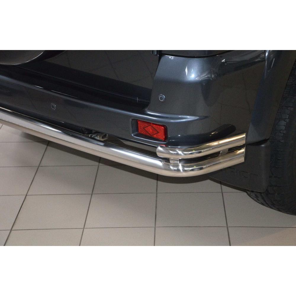 Защита заднего бампера угловая большая УАЗ Patriot 2014-2017