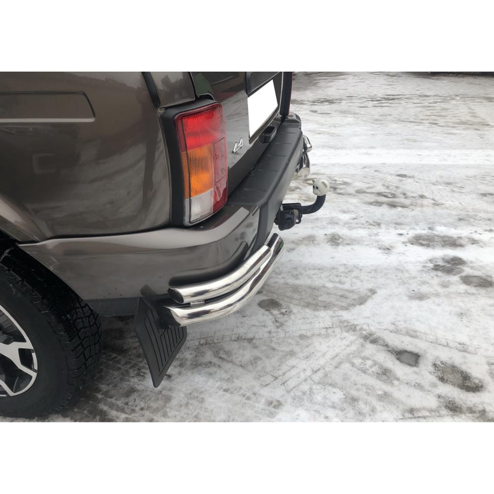 Защита заднего бампера угловая двойная Niva 2121 Urban 2014