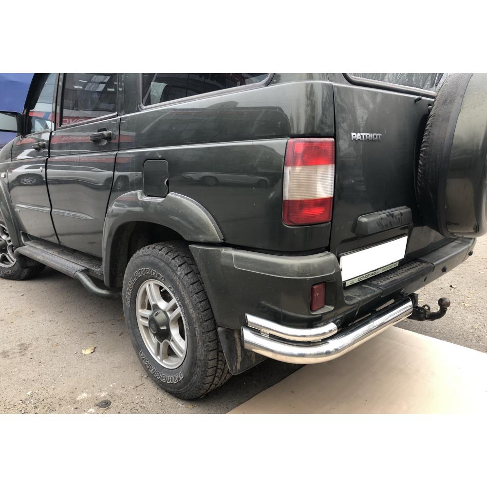 Защита заднего бампера угловая УАЗ Patriot 2005