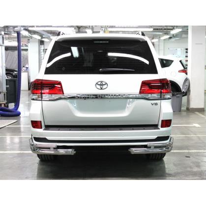 Защита заднего бампера "уголки" d-76+43 (LCN18_8.2EXL)