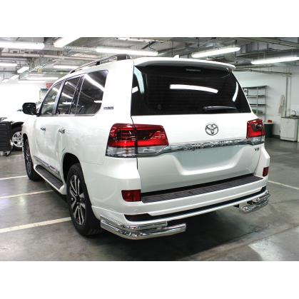 Защита заднего бампера "уголки" d-76+43 (LCN18_8.2EXL)