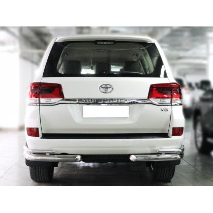 Защита заднего бампера "уголки" d-76+43 (LCN2015_8.2)