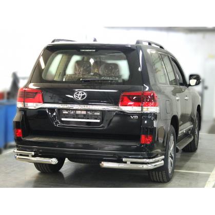 Защита заднего бампера "уголки" d-76+43 (LCN2016_8.2EX)