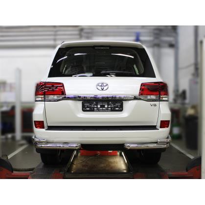 Защита заднего бампера "уголки" d-76+53 (LCN2015_8)