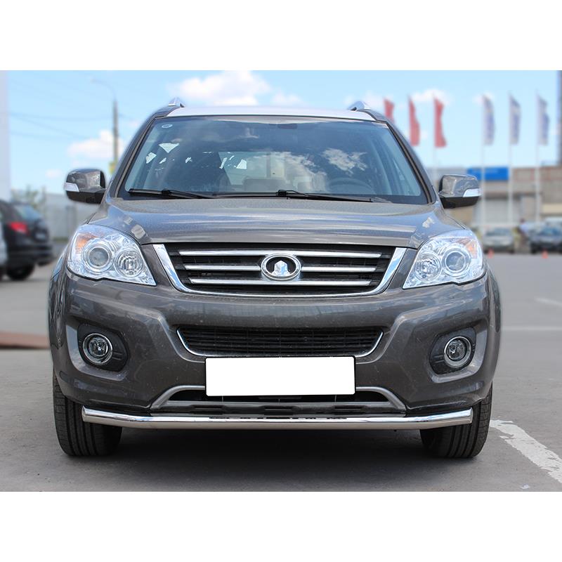 Дуга передняя по низу бампера радиусная d-60 с подгибами на Great Wall Hover H6 2012-наст.вр.