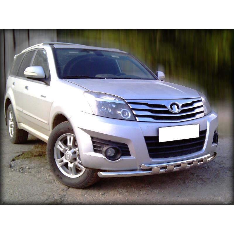 Дуга передняя по низу бампера радиусная двойная d-53+43 с доп.накладками для Great Wall Hover H3 2010-2013