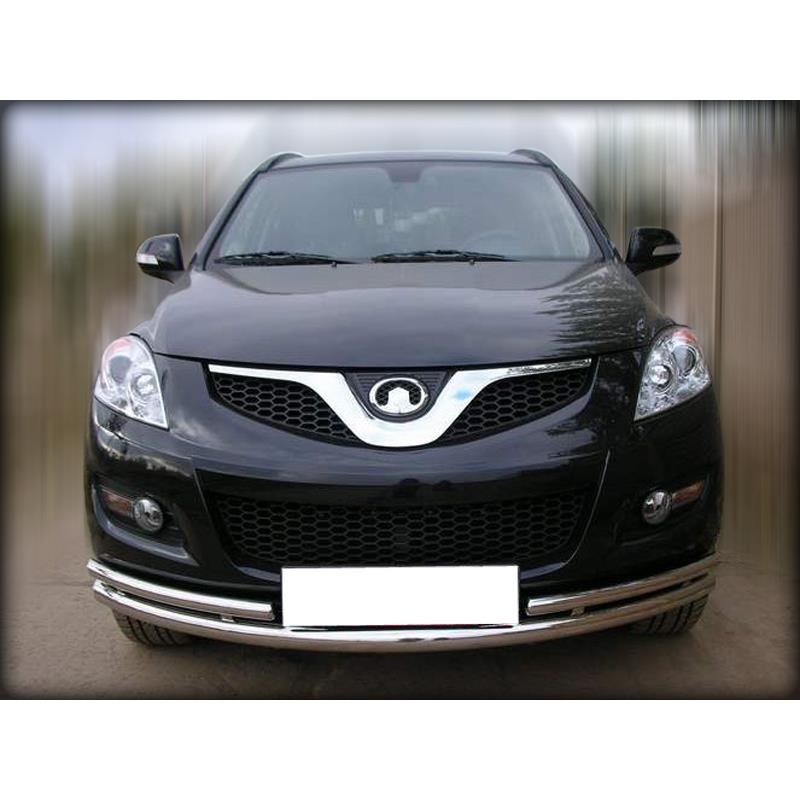 Дуга передняя по низу бампера радиусная двойная d-60+43 для Great Wall Hover H5 2011-наст.вр.