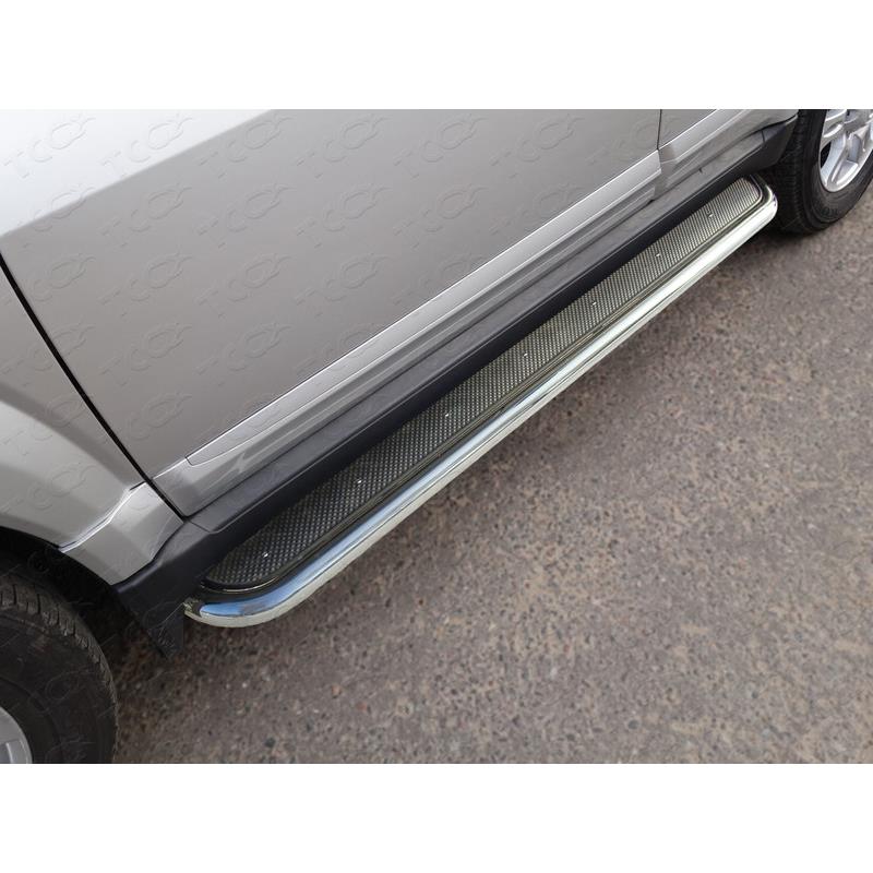 Пороги с площадкой (нерж. лист) 42