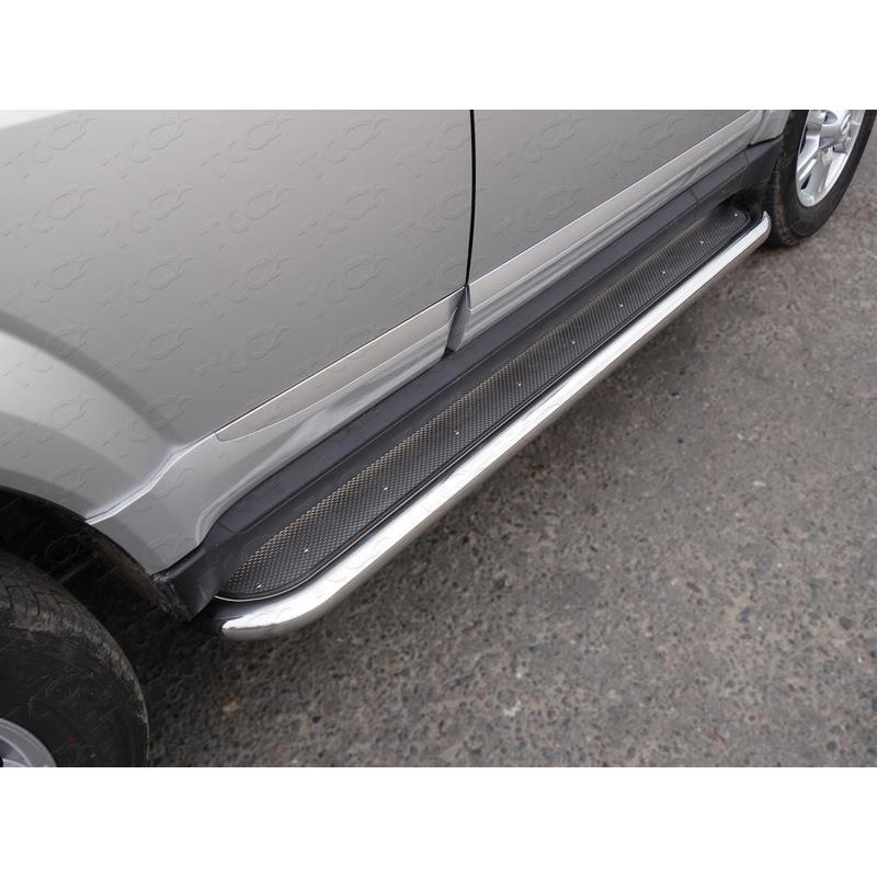 Пороги с площадкой (нерж. лист) 60