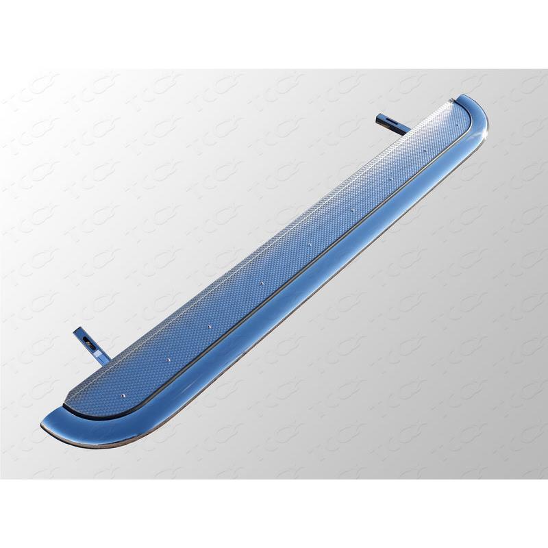 Пороги с площадкой (нерж. лист) 75х42 мм для GREAT WALL H5 2014-2017