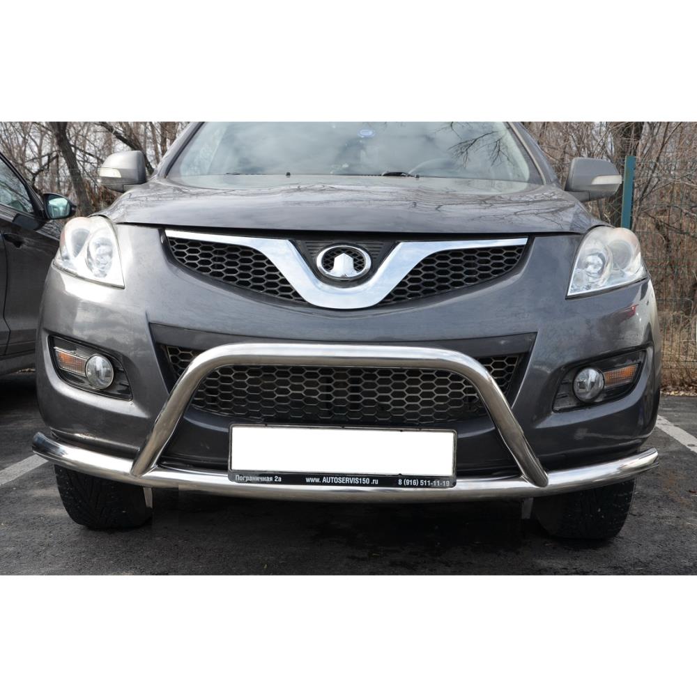 Защита переднего бампера одинарная + низкая скоба Great Wall Hover 5 2010