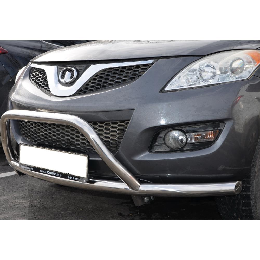 Защита переднего бампера одинарная + низкая скоба Great Wall Hover 5 2010