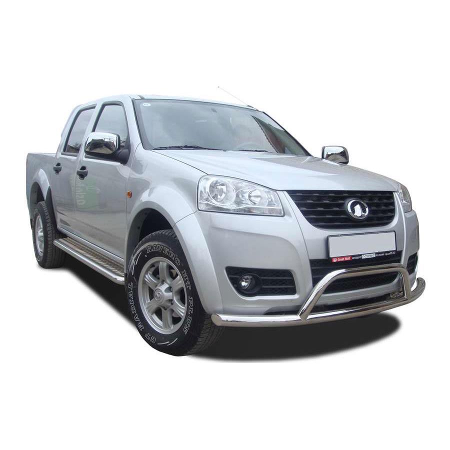 Защита переднего бампера одинарная + низкая скоба Great Wall Wingle 5 2011