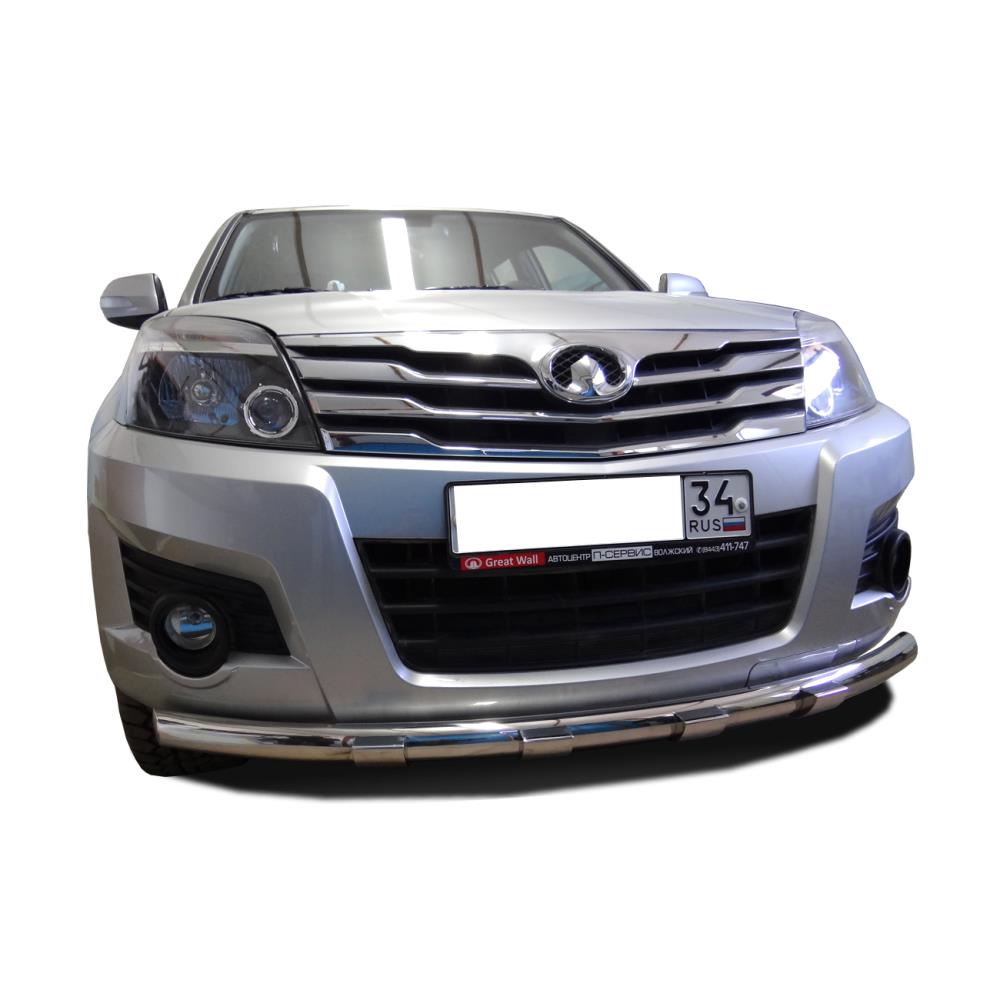 Защита переднего бампера с "зубьями" Great Wall Hover 3 2009