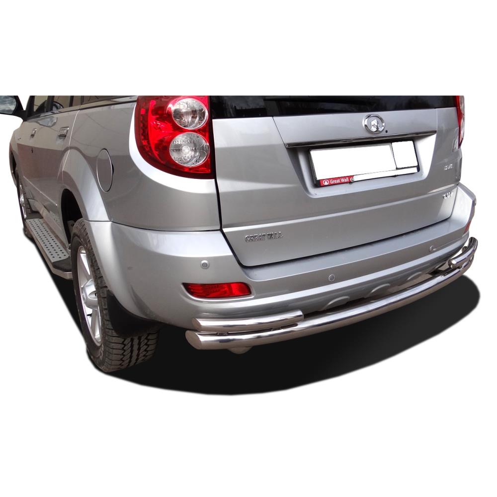 Защита заднего бампера двойная (2коротких) Great Wall Hover 5 2010
